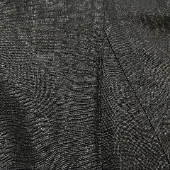 Flax Black 100% Linen Flare Skirt Sz M - Picture 8 of 11